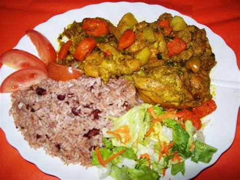 Curry Chicken Wpeas And Rice Jamaican Recipes Jamaica Food Jamaican