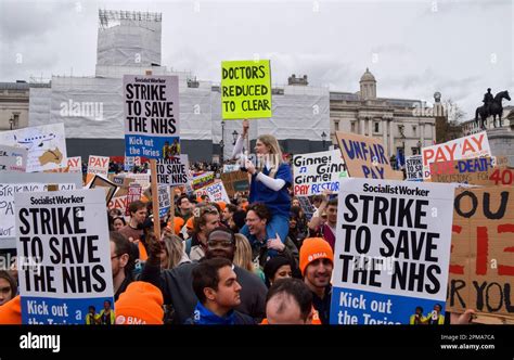 London Uk 11th April 2023 Thousands Of Junior Doctors Staged A