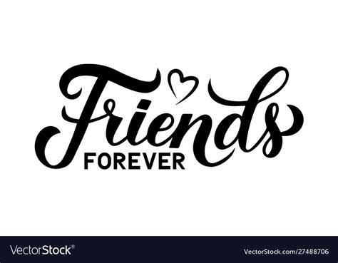 Friends Forever Calligraphy Hand Lettering Vector Image My Xxx Hot Girl