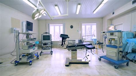 General View Of A Gynecological Medical Room Filled With Hospital Equipment Stock Footage