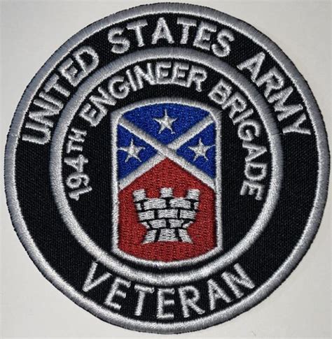 Us Army 194th Engineer Brigade Veteran Patch Decal Patch Co