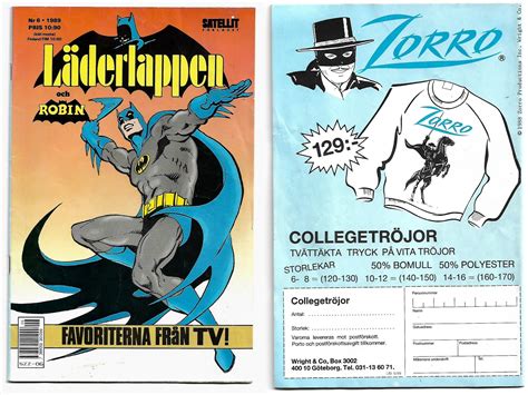 Läderlappen Issue 6 1989 Swedish Bat Comic Rbatman