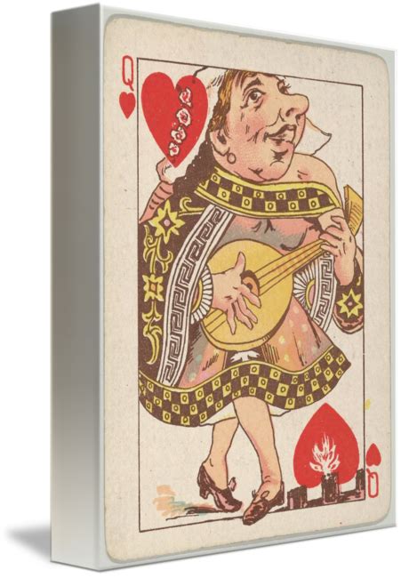 Vintage Queen Of Hearts Playing Card