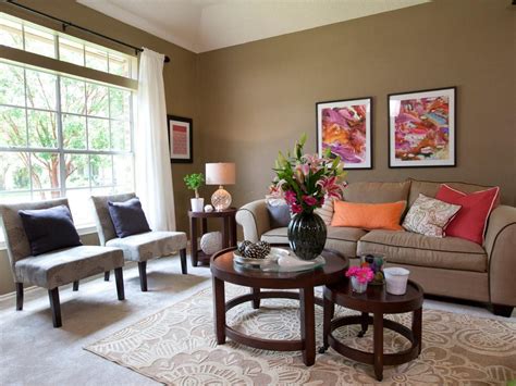 Nesting Coffee Tables In Transitional Living Room Hgtv