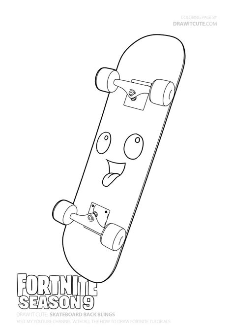 Fortnite coloring pages battle royale drift raven ice king. How to draw *NEW* SKATEBOARD Back Blings | Fortnite season ...
