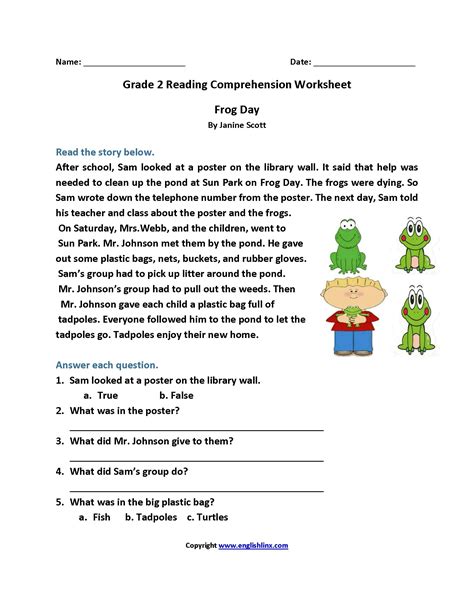 Free printable reading comprehension worksheets for grade 3. Free Printable Reading Comprehension Worksheets Grade 5 ...
