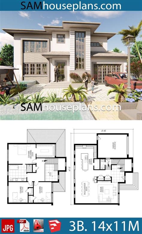 House Plans 11x14 With 3 Bedrooms House Plans House Exterior 5