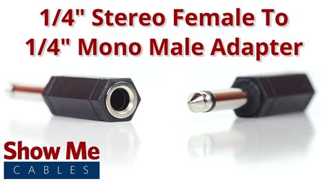 14 Inch Stereo Female To 14 Inch Mono Male Adapter 963 Youtube