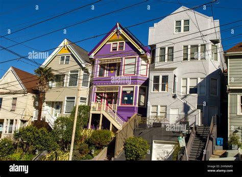 Traditional San Francisco Homes Stock Photo Alamy