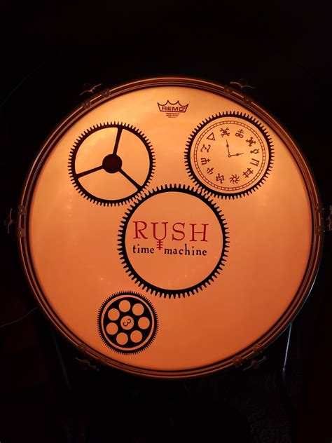 Bass Drum Repurposed As Table With Internal Light Rush Time Machine