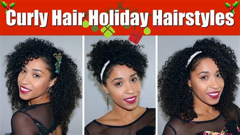 3 Easy Holiday Hairstyles For Curly Hair Youtube