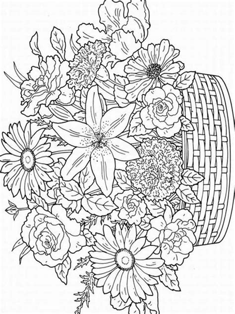 Free Adult Coloring Pages Printable Or Download Flowers