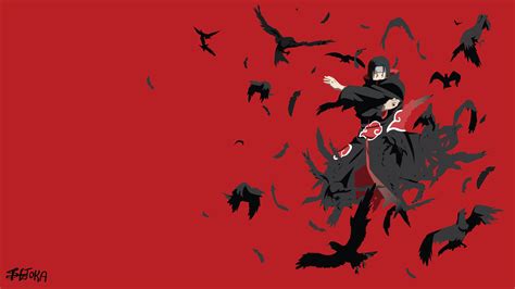 Itachi Uchiha Wallpaper 4k Naruto Red Background