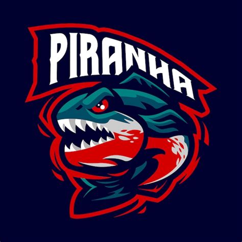 Premium Vector Piranha Mascot Logo For Sport And Esport Isolated