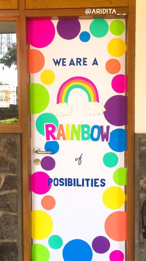 Rainbow Door Display Classroom Decoration By Aridita Anggraini