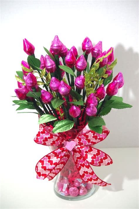 Anniversary Pink Hershey Kiss Roses Three Dozen Valentines Diy