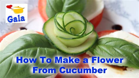 How To Make Flower From Cucumber Easy And Impressive Garnish