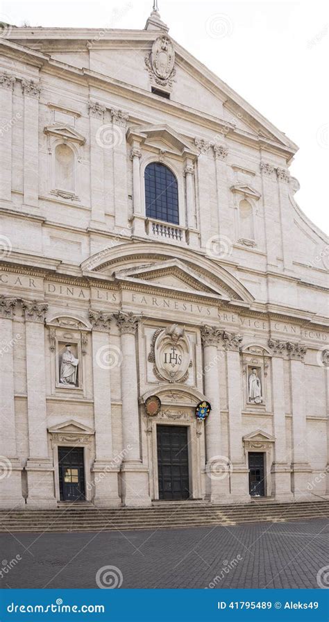 Church Of The Holy Name Of Jesus The Main Jesuit Church In Rome Stock