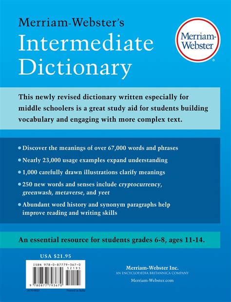 Merriam Websters Intermediate Dictionary Merriam Webster Shop