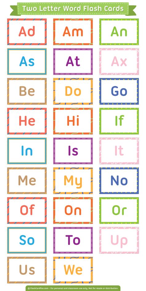 Problem solving by using picture graphs. Printable Two Letter Words Flash Cards