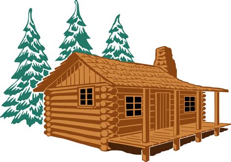 Snowy Cabin Clipart