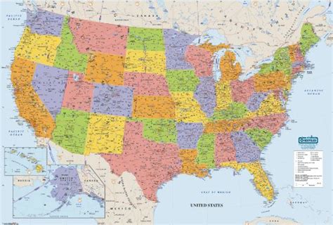 Top Usa Map Laminated 24x36 For 2019