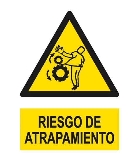 Señal Cartel De Riesgo De Atrapamiento Seguridad Ríos Y Ortiz Sl