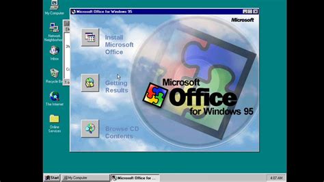 Microsoft Office For Windows 95 Installation Office 95 Youtube