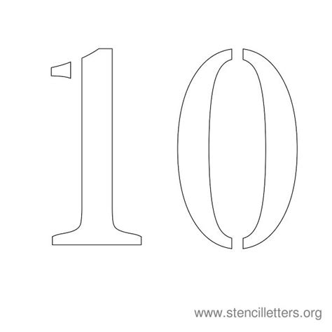 Number Stencils 1 10 Free To Print And Downloadable Instantly Stencil Letters Org