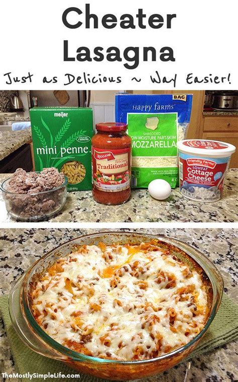 Cheater Lasagna | Quick family dinners, Easy meals, Cheap ...