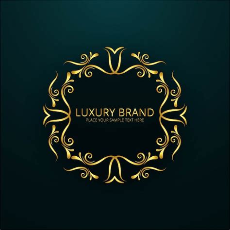 Free Vector Elegant Golden Luxury Brand Design
