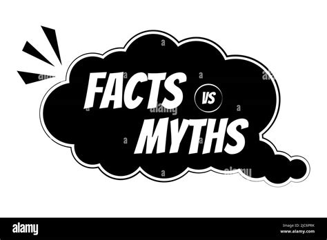 Myths Vs Facts Vector Illustration On White Background Thin Line Speech