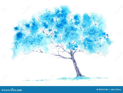 Arbre Bleu Illustration Stock Illustration Du Brun Concept 85541246