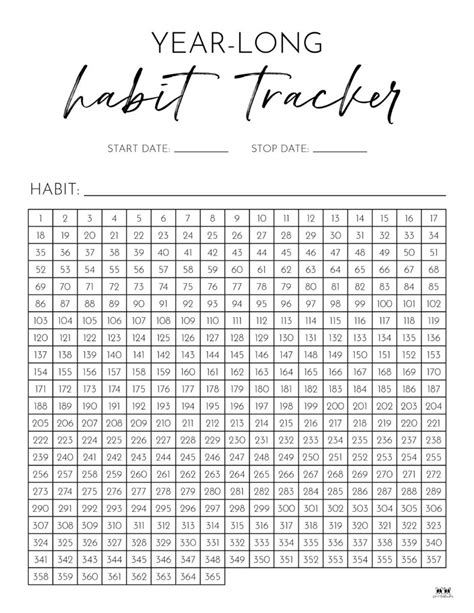 Habit Trackers 15 Free Printables Printabulls