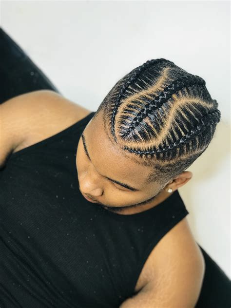 Male Stitch Braids Mens Braids Hairstyles Cornrow Hairstyles For Men