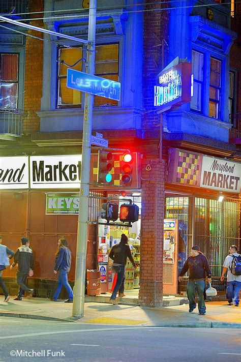 Maryland Market At Night In The Tenderloin District San Francisco By