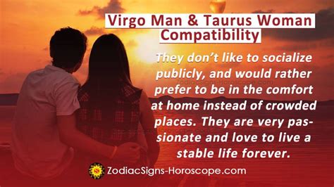 Virgo Man And Taurus Woman Compatibility In Love And Intimacy Zodiacsigns