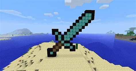 Diamond Sword Pixel Art Minecraft Map