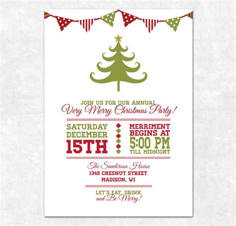 items similar  printable christmas invitation holiday