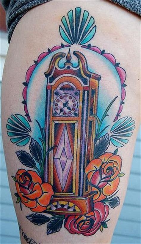 Tattoo on pinterest | clockwork tattoo clock tattoos and eminem songs. 37+ Unique Grandfather Clock Tattoos