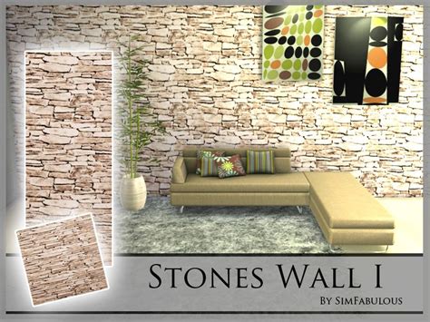 Simfabulous Stones Wall I Sims 4 Loft Sims 4 Sims House