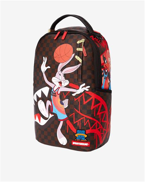 Shop Sprayground Space Jam A New Legacy Checkered Backpack B3831 Brown