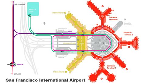 San Francisco Airport Terminal Map United States Map Images And