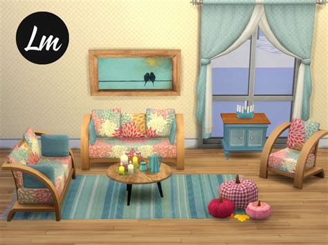 Cozy Days Living Room Recolor Living Room Sims 4 Cozy Furniture