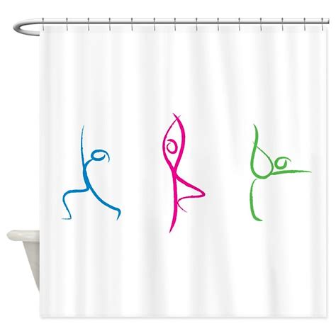 Yoga Poses Shower Curtain By Grafixfunkfactory