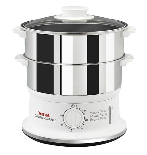 Tefal VC145140 Electric Food Steamer 900W 6 Litre 2 Tier White