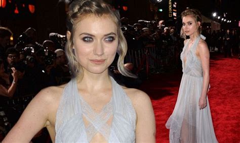 Imogen Poots Is Transformed Into A Grecian Goddess As She Wears Billowing Gown With Cut Out