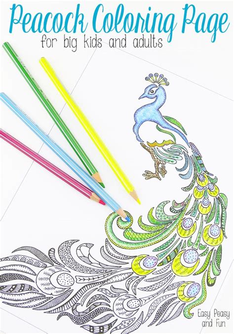 Free printable zentangle peacock coloring pages for adults and teens. Free Printable Coloring Pages for Adults {12 More Designs}