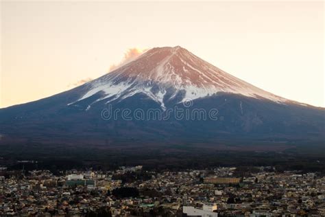 Sunset At Mount Fuji San Japan Stock Photo Image Of Landscape
