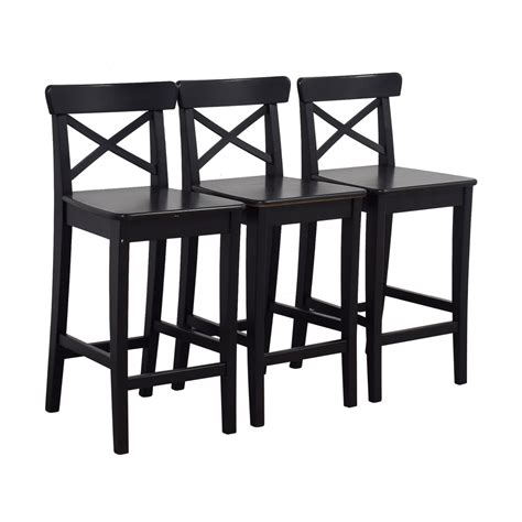 Too big for a highchair, but too short for a regular chair? 82% OFF - IKEA IKEA Black Bar Stools / Chairs